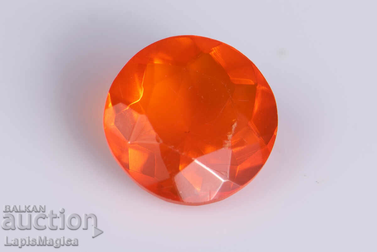 Mexican Fire Opal 0.59ct 6.5mm VS Round Cut
