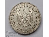 5 марки сребро Германия 1936 A III Райх  сребърна монета №37