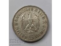 5 марки сребро Германия 1936 A III Райх  сребърна монета №39