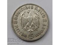 5 марки сребро Германия 1936 A III Райх  сребърна монета №41