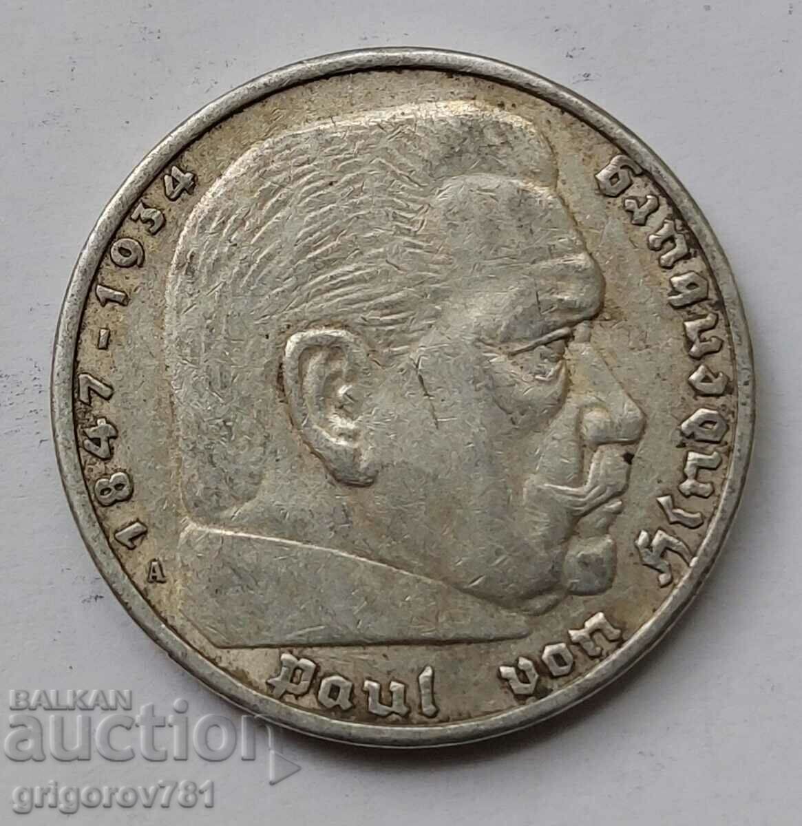 5 mărci de argint Germania 1936 A III Reich Moneda de argint #44 cu preț € 16.87 | 32.99 BGN 5 mărci de argint Germania 1936 A III Reich Moneda de argint #44 cu preț € 16.87 | 32.99 BGN