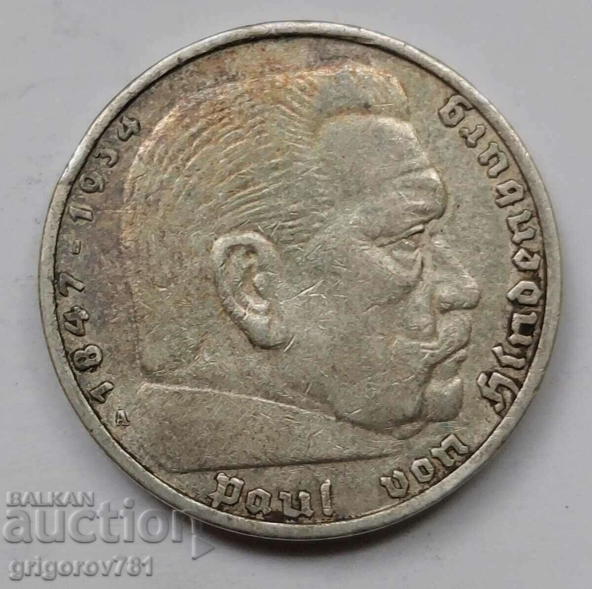 5 Mark Silver Γερμανία 1936 A III Reich Silver Coin #45 με τιμή € 16.87 | 32.99 BGN