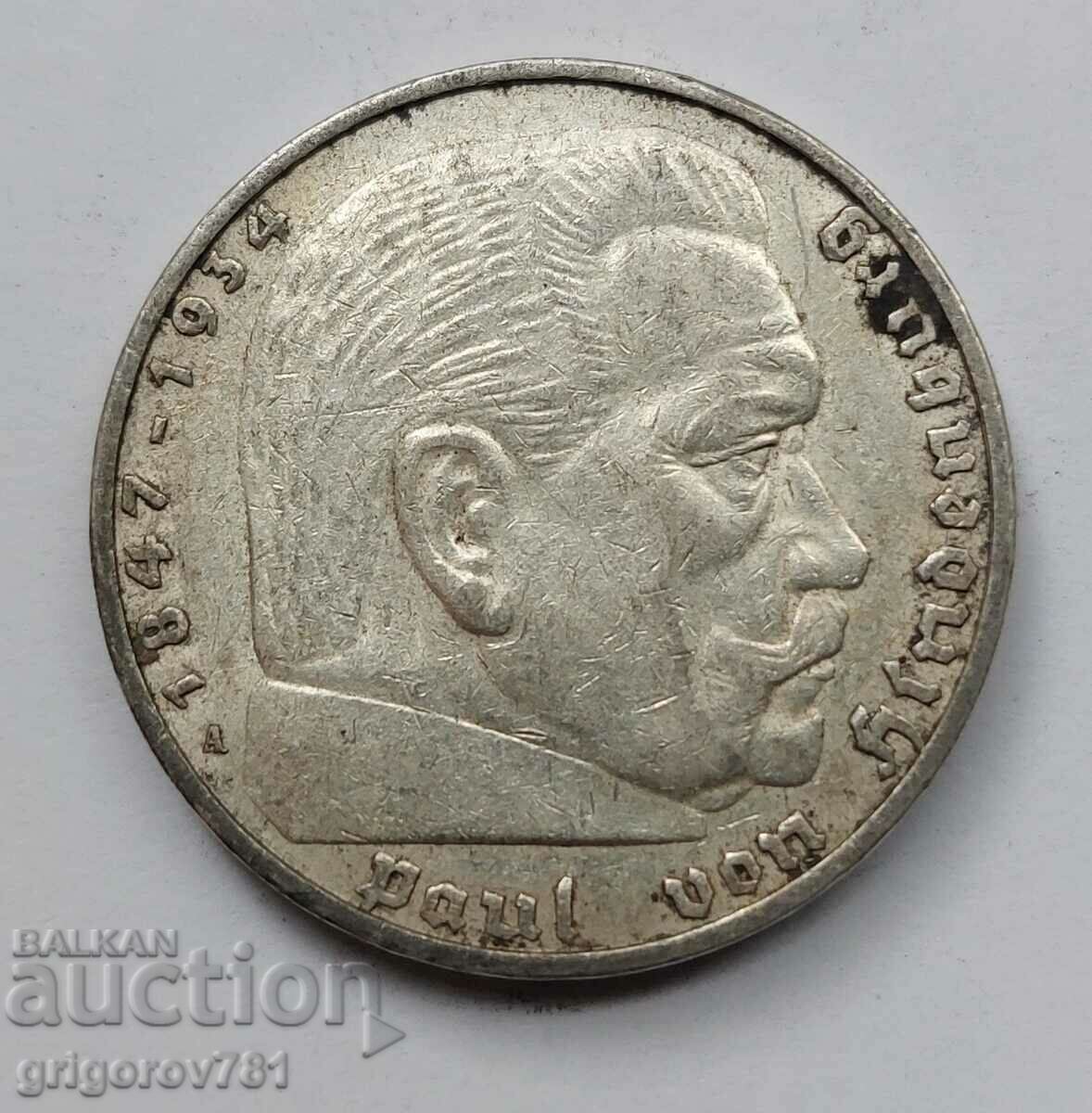 5 mărci de argint Germania 1936 A III Reich Moneda de argint #47 cu preț € 16.87 | 32.99 BGN 5 mărci de argint Germania 1936 A III Reich Moneda de argint #47 cu preț € 16.87 | 32.99 BGN