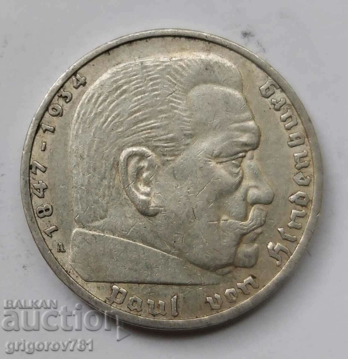 5 Mark Silver Γερμανία 1936 A III Reich Silver Coin #48 με τιμή € 16.87 | 32.99 BGN