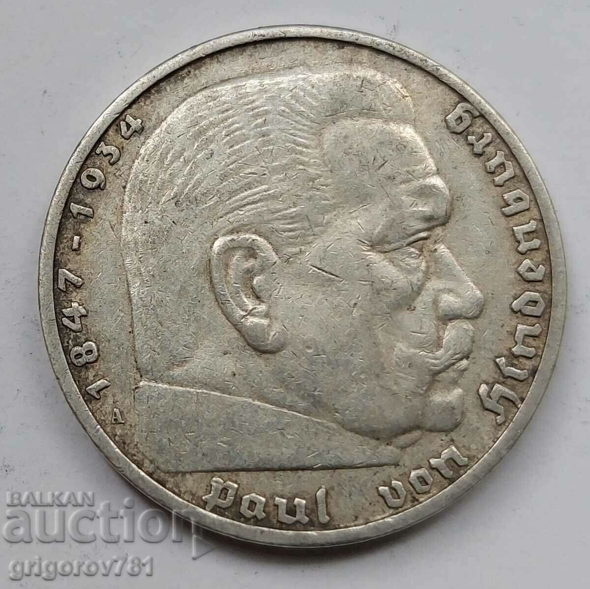 5 Mark Silver Γερμανία 1936 A III Reich Silver Coin #49 με τιμή € 16.87 | 32.99 BGN