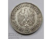 5 марки сребро Германия 1936 A III Райх  сребърна монета №49