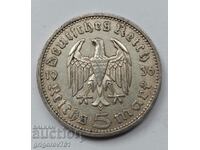 5 марки сребро Германия 1936 A III Райх  сребърна монета №51
