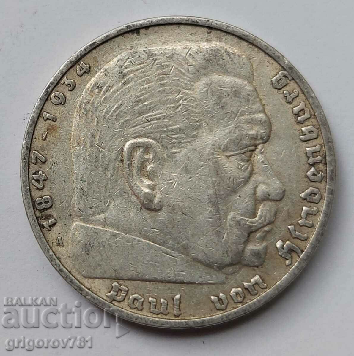 5 Mark Silver Γερμανία 1936 A III Reich Silver Coin #52 με τιμή € 16.87 | 32.99 BGN