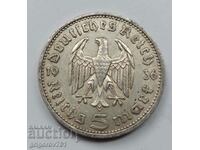 5 марки сребро Германия 1936 A III Райх  сребърна монета №54