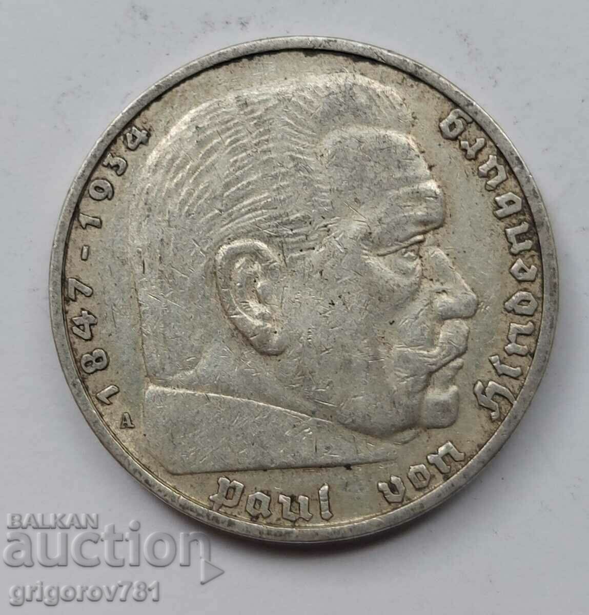 5 Mark Silver Γερμανία 1936 A III Reich Silver Coin #55 με τιμή € 16.87 | 32.99 BGN