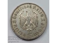 5 марки сребро Германия 1936 A III Райх  сребърна монета №55