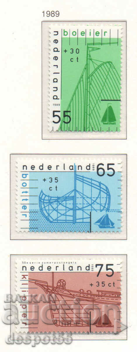 1989. Нидерландия. Исторически кораби.