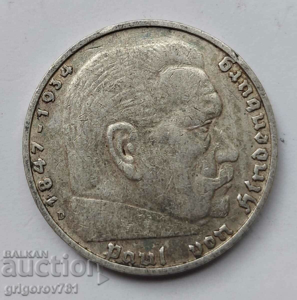 5 Mark Silver Γερμανία 1935 D III Reich Ασημένιο νόμισμα #60 με τιμή € 16.87 | 32.99 BGN