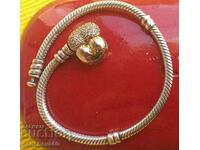PANDORA Silver Plated/Heart Bracelet