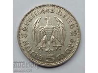 5 Mark Silver Germany 1935 D III Reich Silver Coin #64