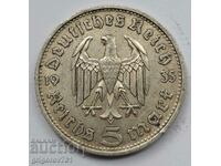Moneda de argint 5 Mark Germania 1935 D III Reich #66