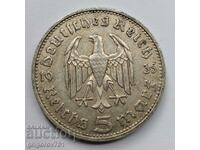 Moneda de argint 5 marci Germania 1935 D III Reich #67