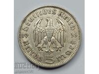 Moneda de argint 5 Mark Germania 1935 F III Reich #70