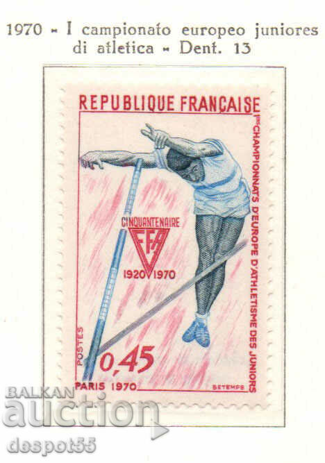 1970 France. 1st European junior track and field championship