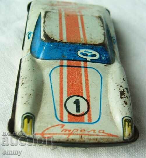 Стара ламаринена количка детска играчка "Стрела", СССР с цена 4.00 лв. | € 2.05 Стара ламаринена количка детска играчка "Стрела", СССР с цена 4.00 лв. | € 2.05