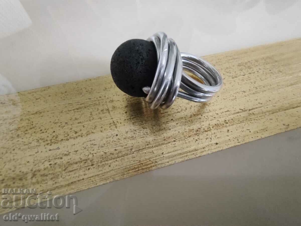 Auction RING, unique beauty, impressive, stone: lava Auction RING, unique beauty, impressive, stone: lava