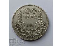 100 лева сребро България 1934 -  сребърна монета #41