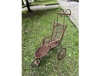 Old wicker doll carriage. #3998