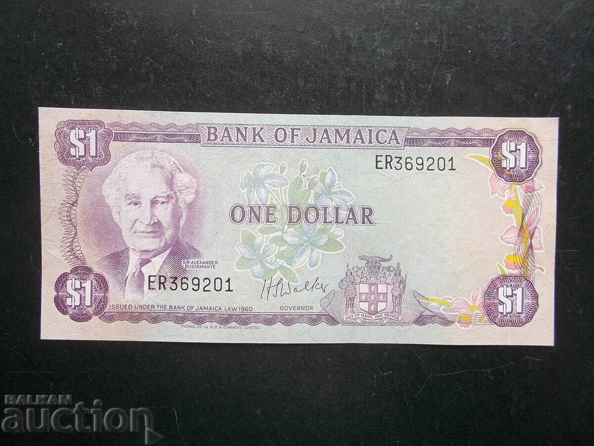 JAMAICA, 1 USD, 1976, XF/AU