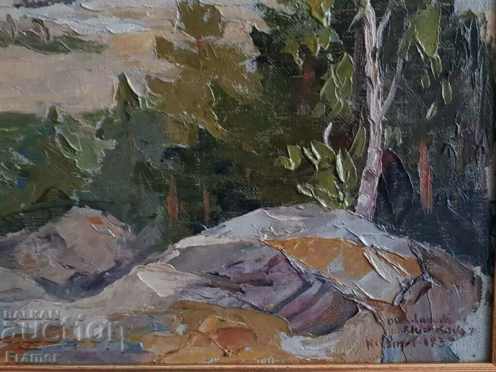 Дечко Узунов 1899 - 1986 2бр. Автопортрет рисунки в 1 рамка - 6 Дечко Узунов 1899 - 1986 2бр. Автопортрет рисунки в 1 рамка - 6