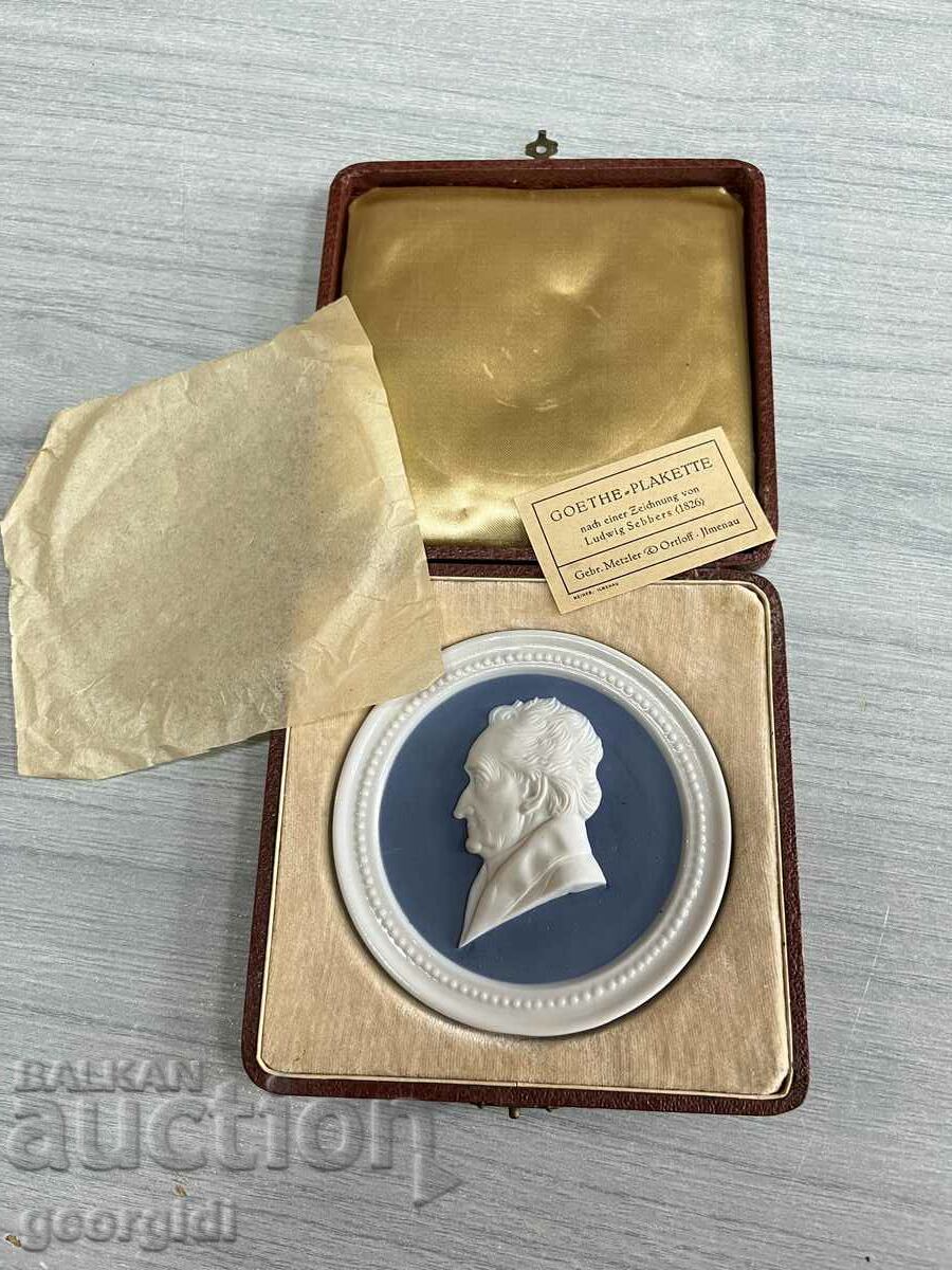 Porcelain plaque of Goethe / Goethe. #4000