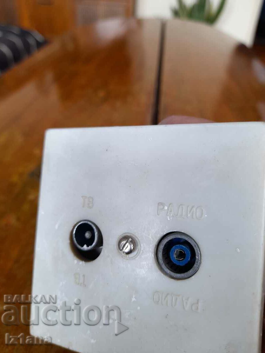 Auction Old TV, radio socket Auction Old TV, radio socket