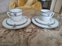 Fine porcelain for tea and coffee, 2 pers., Germany
