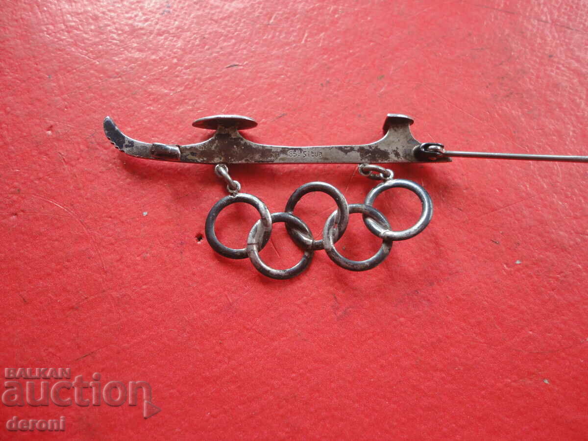 Silver Olympic insignia medal 3rd Reich - 5 Silver Olympic insignia medal 3rd Reich - 5