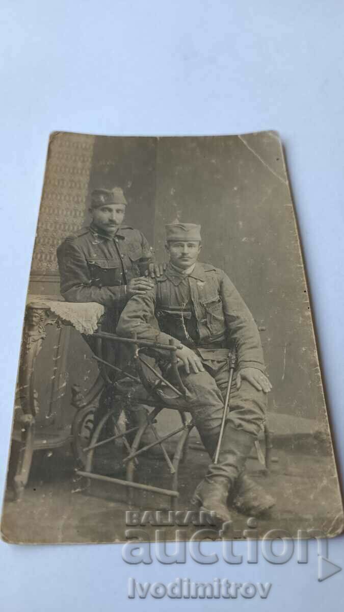 Снимка Печъ Двама унгарски войници ПСВ 1918