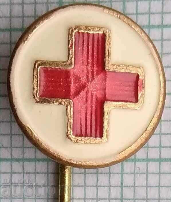 12898 Badge - Red Cross - diameter 12 mm