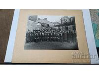 Снимка Офицери и мъже в коскюми 1932 Картон