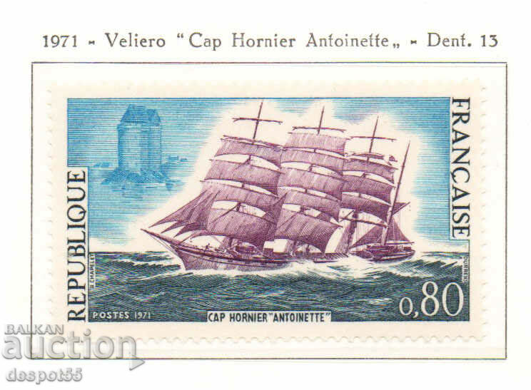 1971. Franța. navele care navighează franceză.