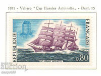 1971. Franța. navele care navighează franceză.