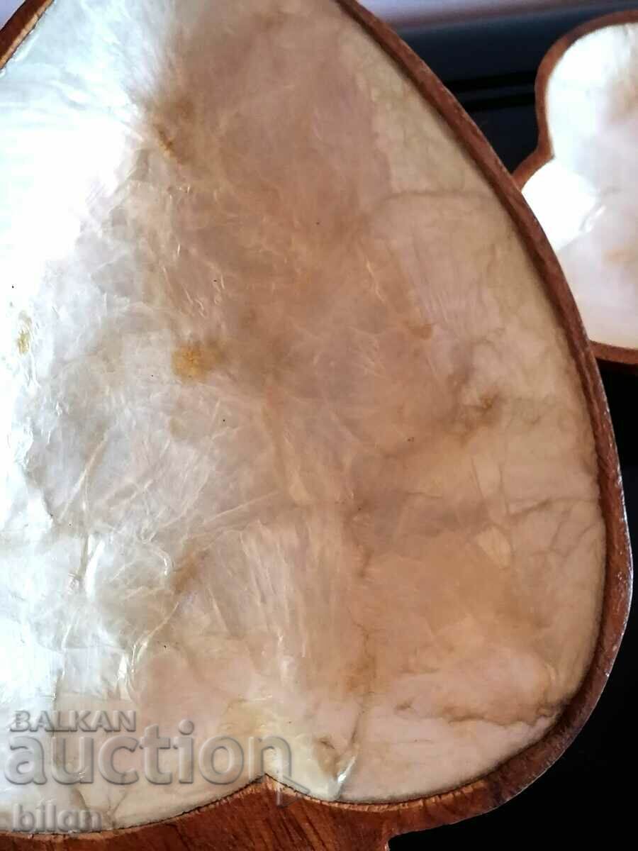 Όμορφοι ξύλινοι δίσκοι φρούτων με χρώματα καρτών Mother Of Pearl - 5 Όμορφοι ξύλινοι δίσκοι φρούτων με χρώματα καρτών Mother Of Pearl - 5