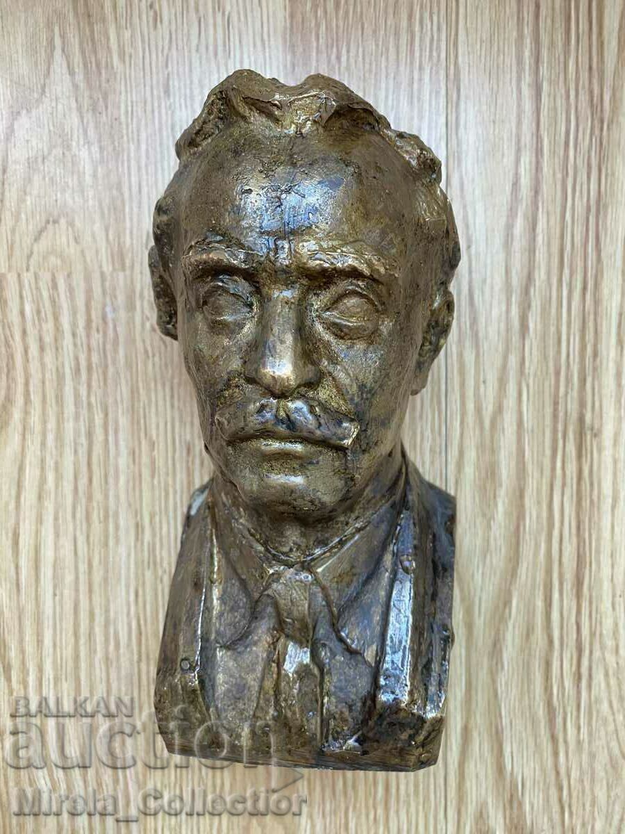 Стар бронзов бюст фигура статуетка на Георги Димитров бронз