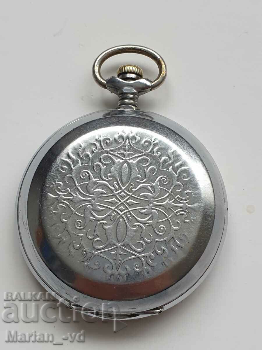 "Molniya" pocket watch with two lids