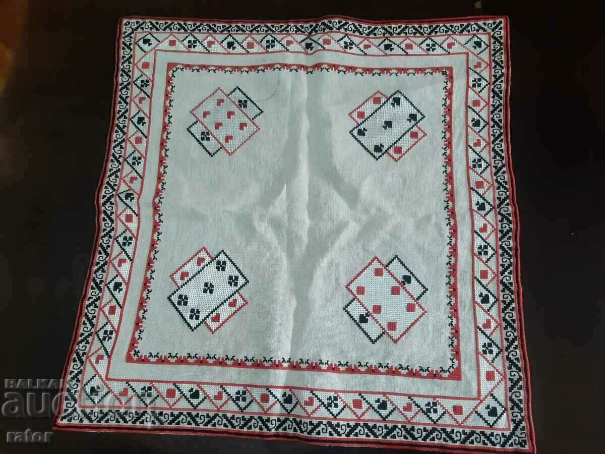 Embroidered checks, tablecloths LINEN PANAMA - 5 pieces. Square - 5 Embroidered checks, tablecloths LINEN PANAMA - 5 pieces. Square - 5