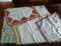 Embroidered checks, tablecloths LINEN PANAMA - 5 pieces. Square