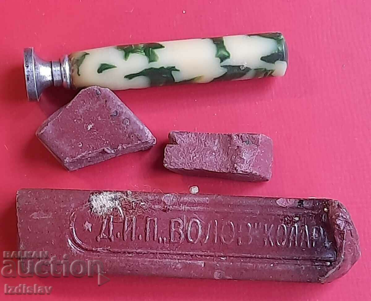 Antique seal and wax from royal times.