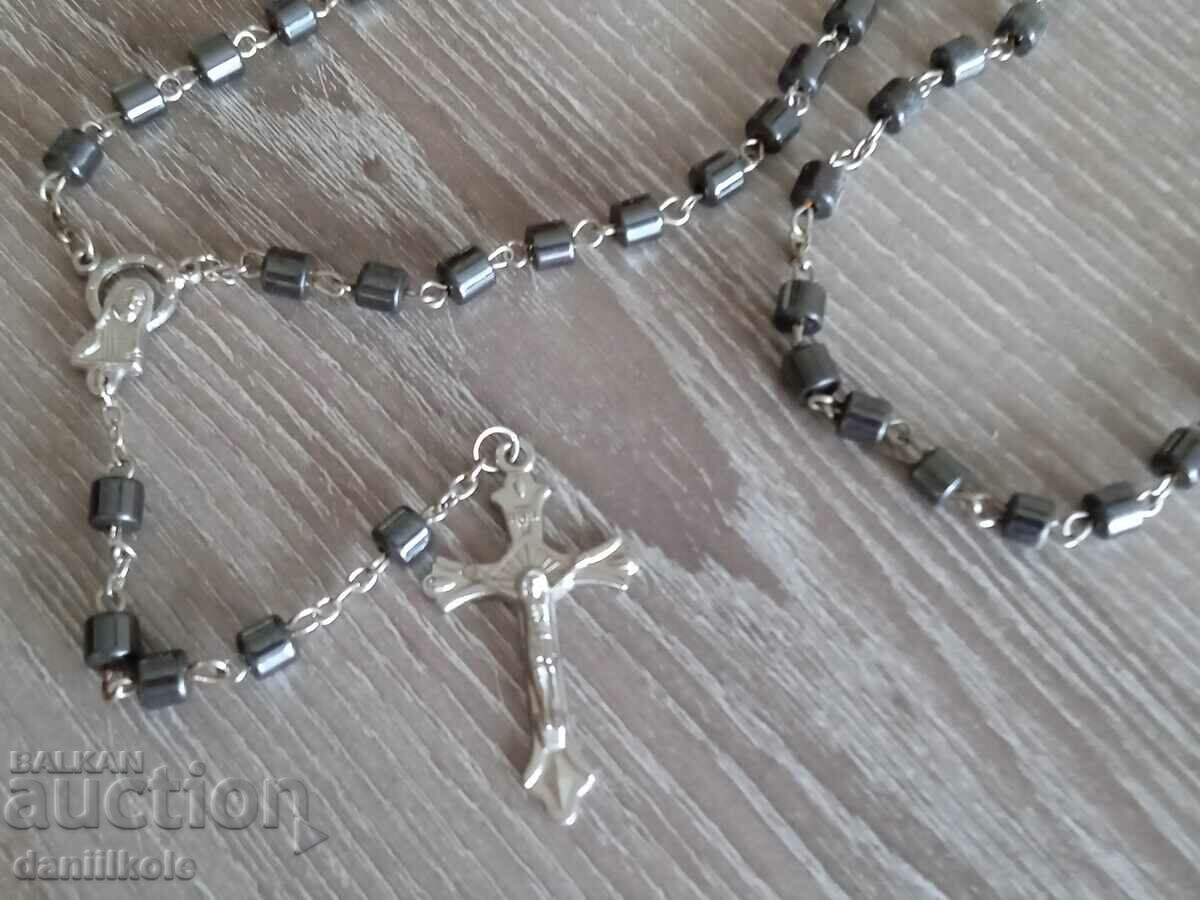 Auction *$*Y*$* NATURAL HEMATITE CROSS NECKLACE AWESOME *$*Y*$* Auction *$*Y*$* NATURAL HEMATITE CROSS NECKLACE AWESOME *$*Y*$*