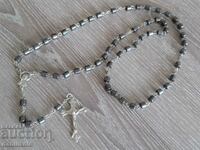 *$*Y*$* NATURAL HEMATITE CROSS NECKLACE AWESOME *$*Y*$*