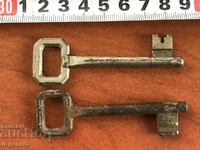ANTIQUE KEY FROM GRANDMOTHER AND GRANDFATHER'S BOXES PADLOCK LATCH-2 NOS.