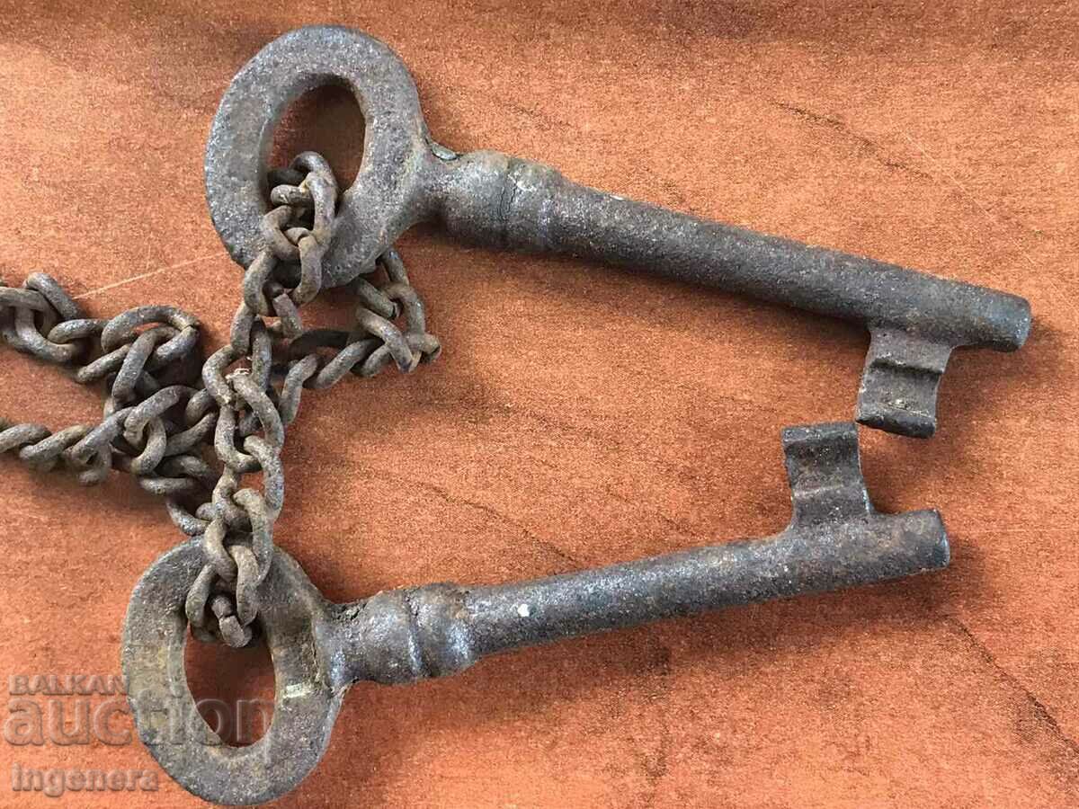 ANTIQUE KEY FROM GRANDMOTHER AND GRANDFATHER'S BOXES PADLOCK LATCH-2 NOS. with price 15.00 BGN | € 7.67 ANTIQUE KEY FROM GRANDMOTHER AND GRANDFATHER'S BOXES PADLOCK LATCH-2 NOS. with price 15.00 BGN | € 7.67