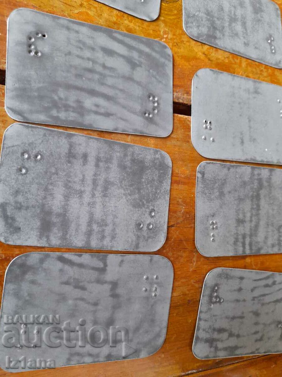 Old Braille playing cards - 5 Old Braille playing cards - 5