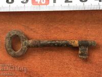 ANTIQUE KEY FROM GRANDMOTHER AND GRANDFATHER'S CHESTS CUT PADLOCK